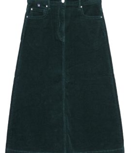 Knee Length 5 Pocket Cord Skirt